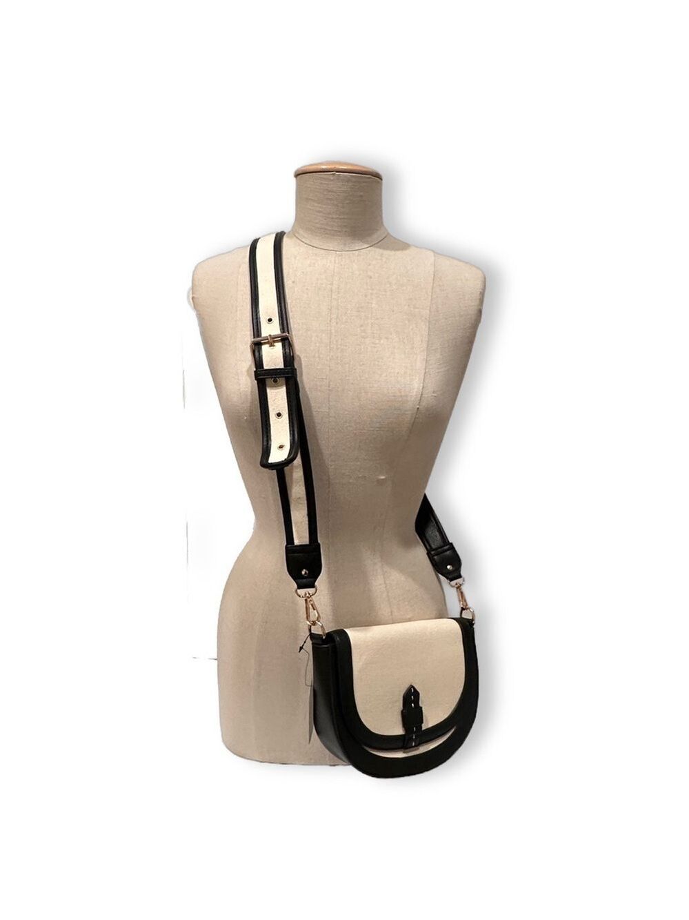 CHIC CROSSBODY | Canvas Safari Messenger in Black or Tan | NWT - Picture 3 of 11